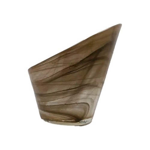 Swirl Glas Teelicht Kerzenhalter Herbst Braun Creme Carolina Designs - Bild 7 von 12