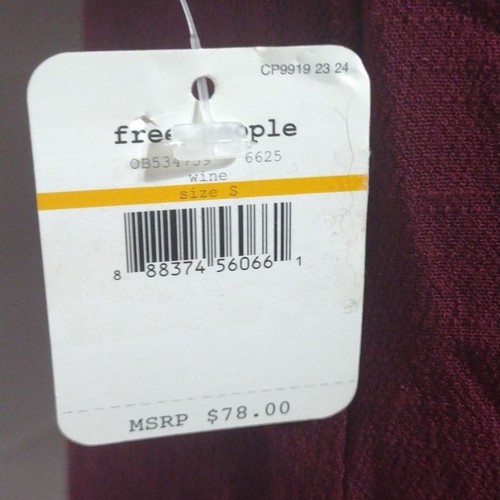 NWT Free People Burgundy Sweet Talker Lace Crochet Trim Open Back Slip Dress S - Picture 12 of 16
