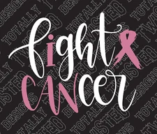 Breast cancer awareness I can fight 2 color car truck vinyl decal sticker pink 