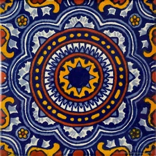 6" x 6" 4 pcs TalaMex Full Moroccan Talavera Mexican Tile