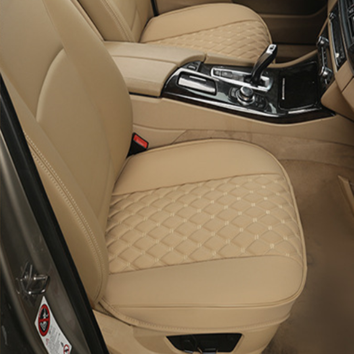 Full Surround Car Seat Cover Cushion PU Leather Seat Protector Pad W/Storage Bag