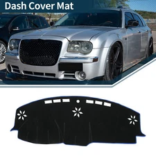 Dashboard Dash Cover Mat Pad for Chrysler 300C 2004-2010 Protector Black Blue