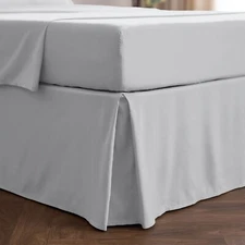 Mellanni Bed Skirt 15-Inch Tailored Drop Pleated Bed Frame and Box Spring Cover