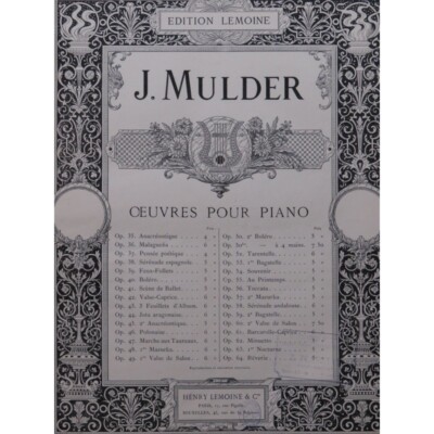 Mulder J. Bagatelle No 2 Klavier ca1897