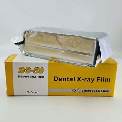 100pcs Dental X-RAY Film Intraoral Periapical D-Speed DS-58 Adult Size 2