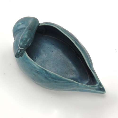 Rookwood Pottery production swan vase 1924 matte blue shape 1213 - Picture 4 of 5