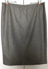 Mark Heister Wool Skirt Sz L🪻Gray Casual Skirt Elastic Waist Career Workwear