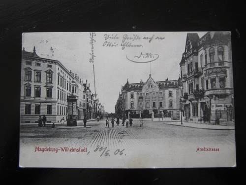 alte orig. AK Magdeburg Wilhelmstadt 1906 Arndtstrasse
