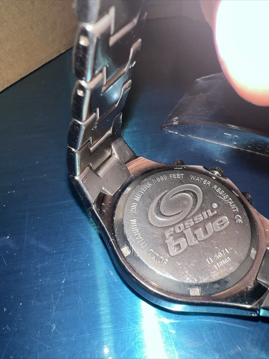 Men's Fossil Blue Speedway Silver Tone Quartz Watch