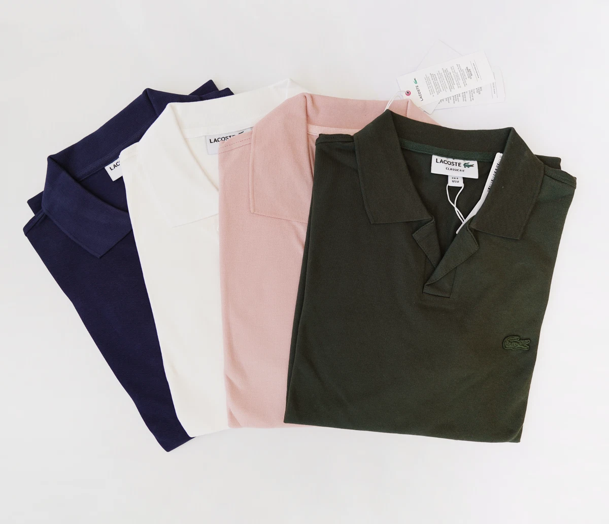 Lacoste Mens Open/Tipping Collar Polo Shirt M-2XL (no extra fees to US)