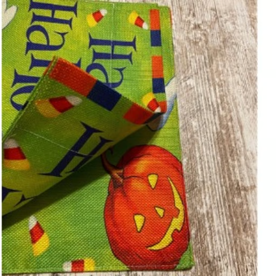 HALLOWEEN Garden Flag 12x18 Inch Vertical DoubleSided GHOST CANDY CORN