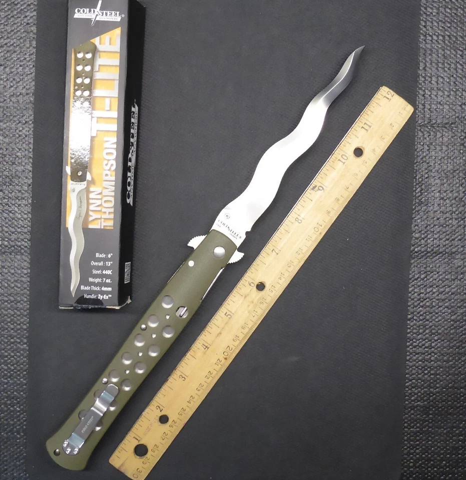 Cold Steel 6"" Kris Ti-Lite edición limitada '26SY6' Lynn Thompson S/Ned #1300 Nuevo en caja Foto 2 de 4