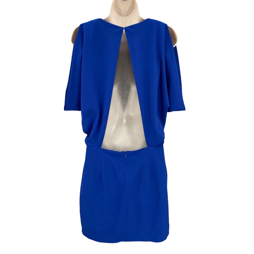 S.Y.L.K. Artsy синий платье искусства носить вечеринки авангард пеплум сексуальный мини размер L - Изображение 2 из 4