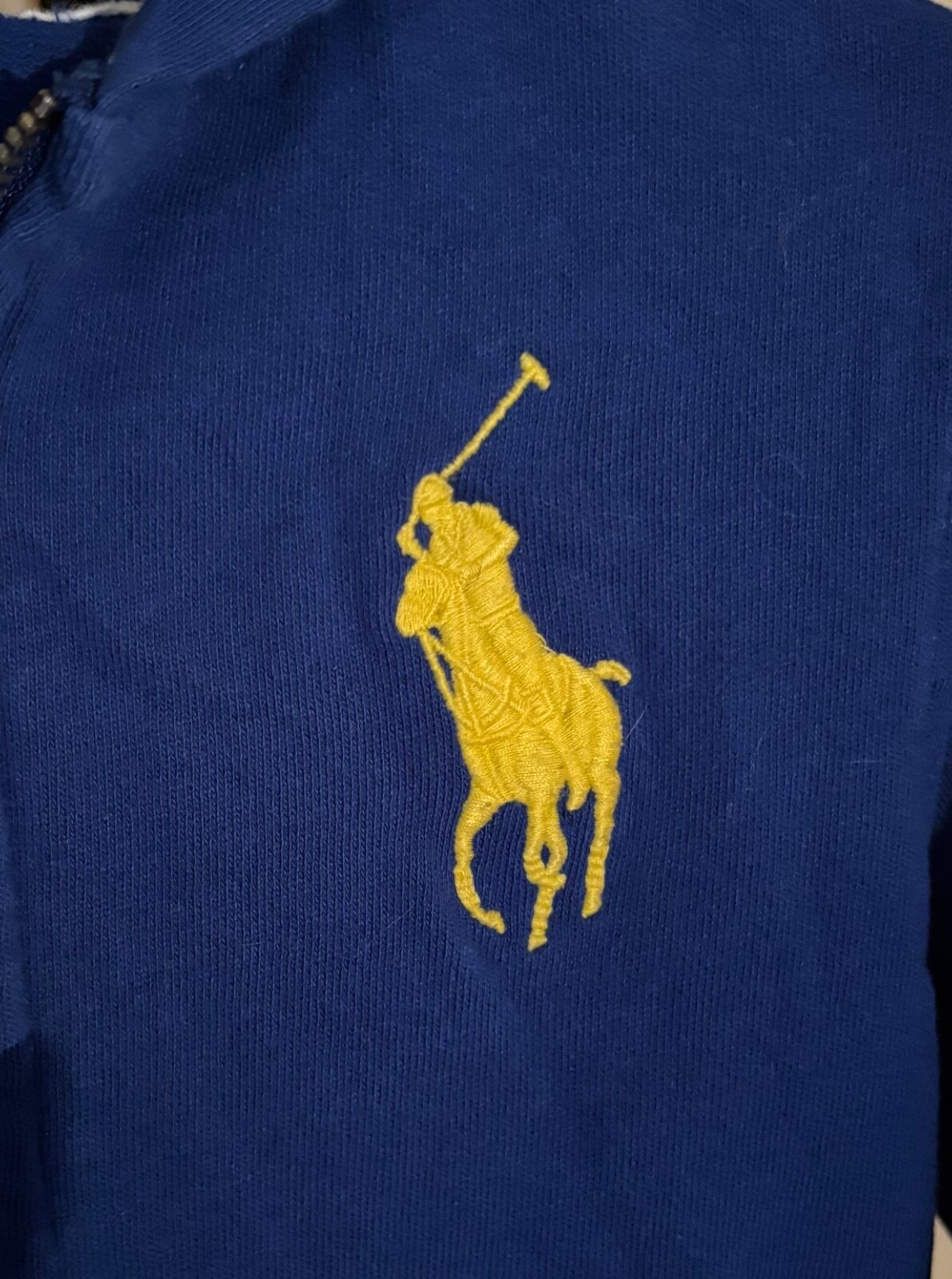 Polo ragazzo Ralph Lauren Big Pony full zip French Terry felpa con cappuccio 3T