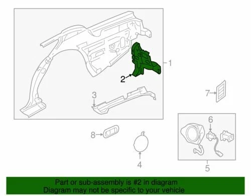 OEM NUEVO 2003-2011 Lincoln Town Car Lámpara Trasera Izquierda Bolsillo 3W1Z-54280B59-AA Foto 2 de 2