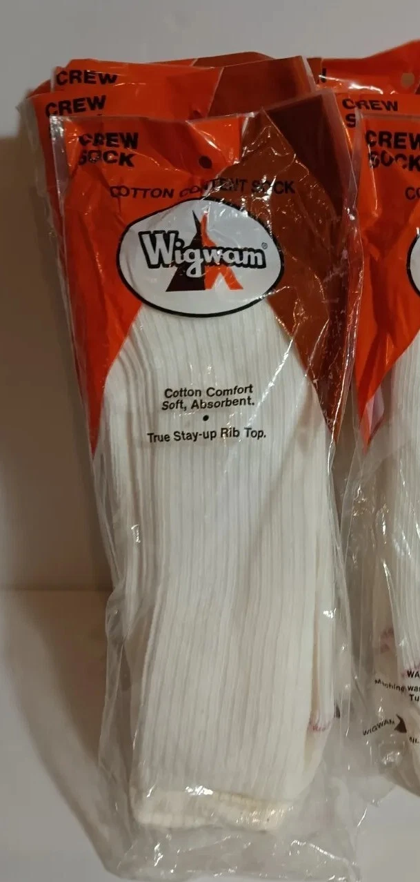 Vintage Wigwam GYM Foot Hugger S-T-R-E-T-C-H Crew Sock 11-13 NOS (1) Pair
