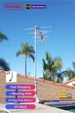 Yagi 200 Mile Outdoor TV Antenna Attic Roof Mount Digital HD Signal