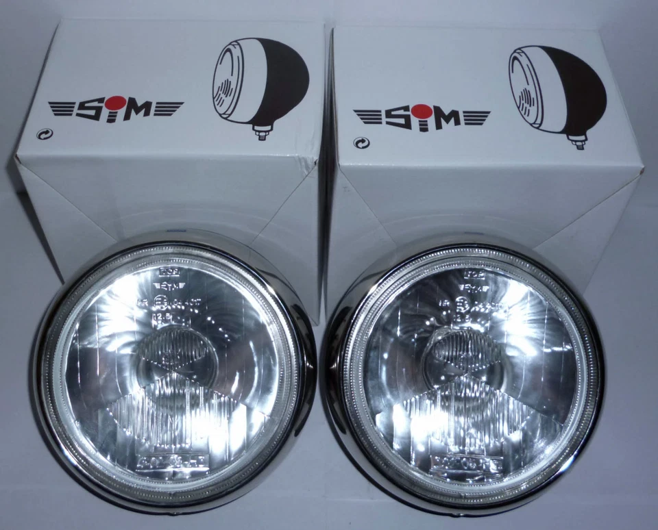 2x 7" Cibie Oscar Replica Spotlights Spotlamps H3 Stainless Steel Chrome - Image 4 of 4