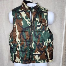 Sportfak Boys L 14/16 Camo Puffer Vest Zip Front Padded Hunting Outdoor Jacket