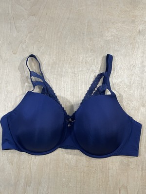 Adore Me Lightly Lined Underwire Balconette Bra Size 42DD Blue NWT
