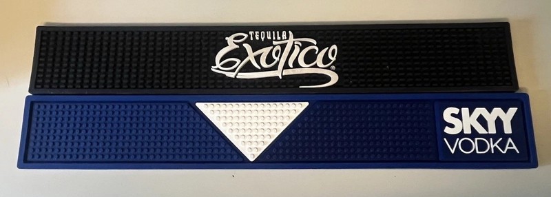 SKYY Vodka Rubber Bar Mat Drip Rail Spill Mat Bar Top Drip/Spill Mat