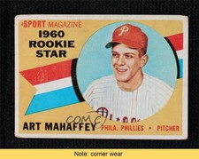 1960 Topps Sport Magazine Rookie Star Venezuelan Art Mahaffey #138 READ 0xi1
