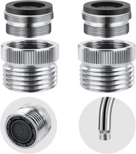 2 Pack Faucet to Hose Adapter with Aerator, Sink to Garden Hose Adapter, Faucet
