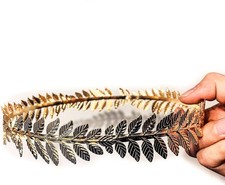 Roman Emperor Crown Laurel Wreath Gold Leaf Headband Toga Costume Accessory