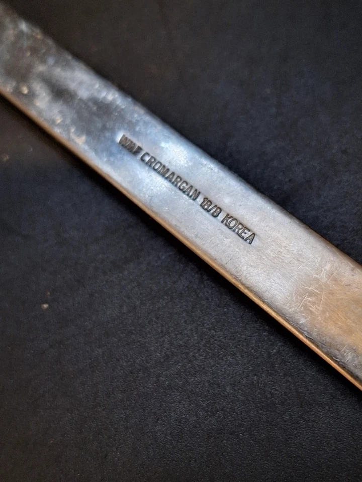 WMF RENO Cromargan Stainless Korea 2 Piece Salad Serving Set Solid Spoon & Fork - Image 2 of 2