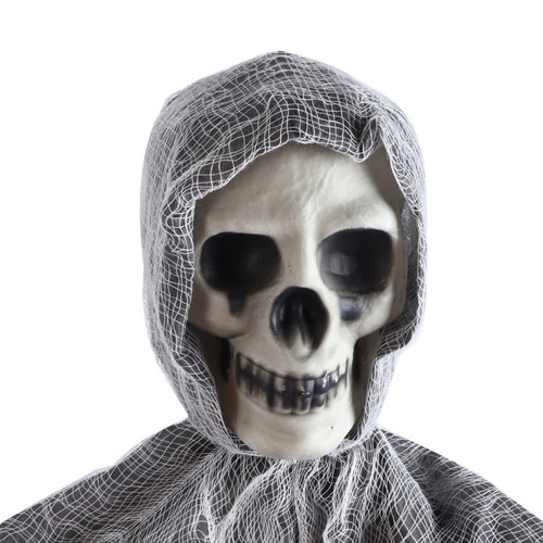 (Gray )Halloween Hanging Ghost Hanger With Scarey Skull Face For Halloween Ho CS - Picture 10 of 11