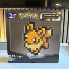 BRAND NEW-Mattel Mega Bloks Pixel Art Eevee Building Set Pokémon-SEALED