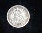 1847 Seated Liberty Dime (very fine condition)