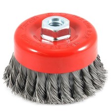 Forney 72753 4-Inch by 5/8-11 Knotted Cup Brush .020 Carbon Steel