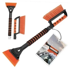 Ice Scraper and Snow Brush for Car Windshield, 24.8 inches Black Orange