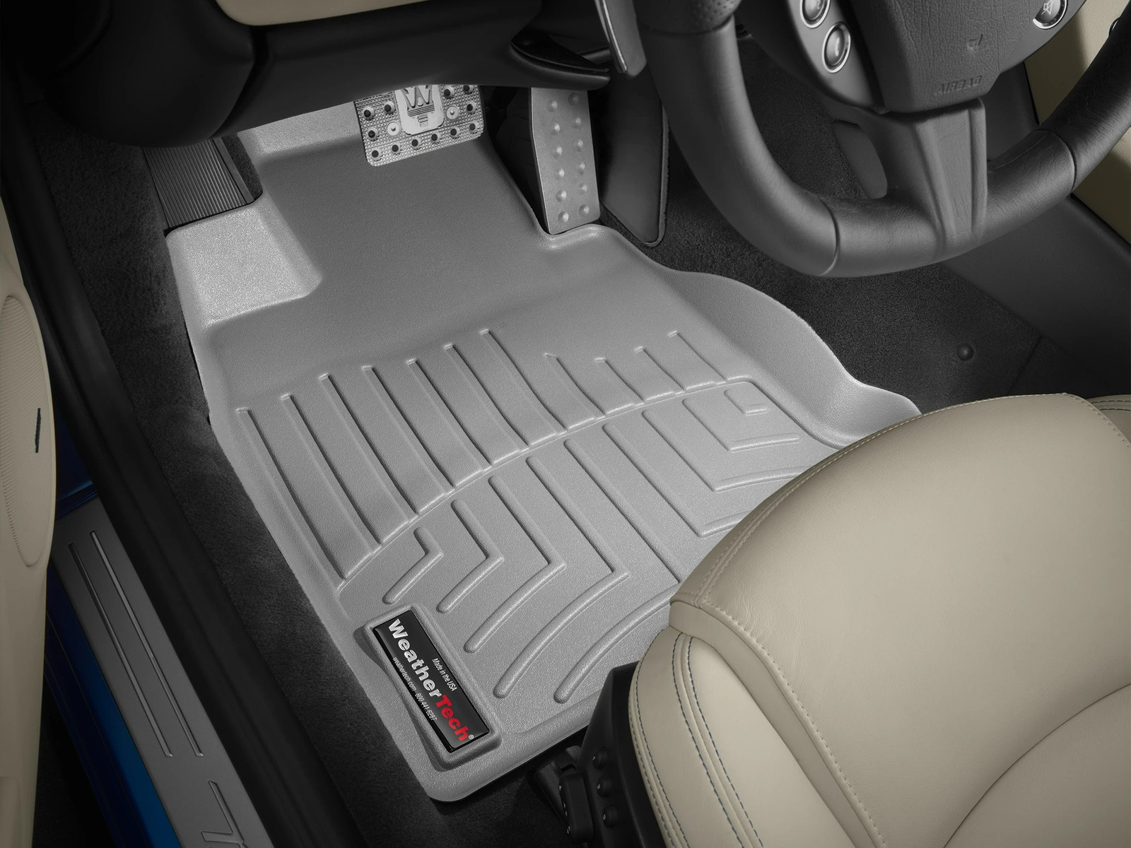 WeatherTech FloorLiner for 2017-2024 Maserati Ghibli - 1st & 2nd Row, Black