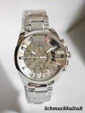 Diesel Baby Chief DZ4652 Uhr Herren Chronograph Edelstahl Silberfarben NEU OVP