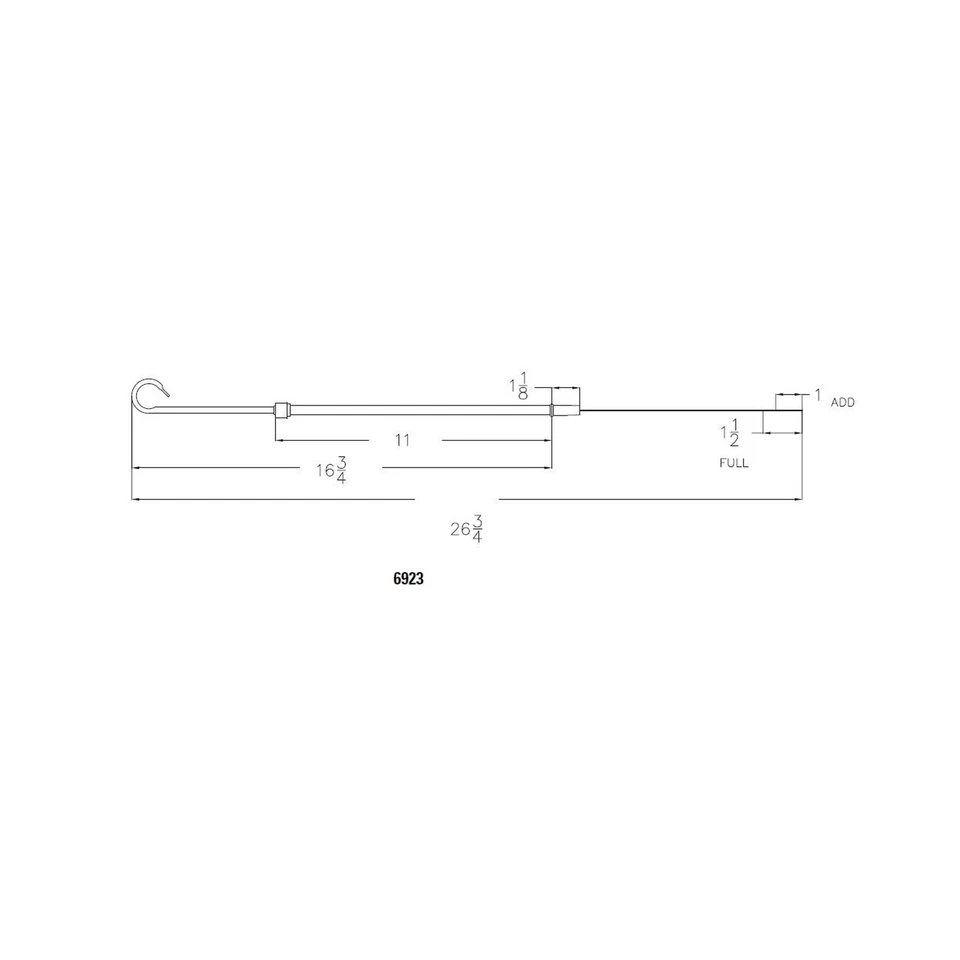 Vareta e tubo de óleo do motor 6923 Mr. Gasket - Cromado - Imagem 2 de 2