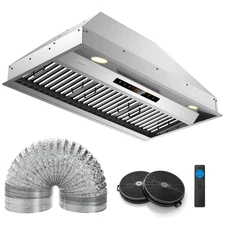 36 Inch Under Cabinet Range Hood w/4 Fan Speeds, Touch/Gesture/Remote Control