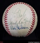 Sandy Koufax, Pee Wee Reese Multi Signed Rawlings ONL Baseball AUTO JSA LOA