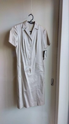 New BURBERRY short sleeve dress, beige tight, spring/summer N2196