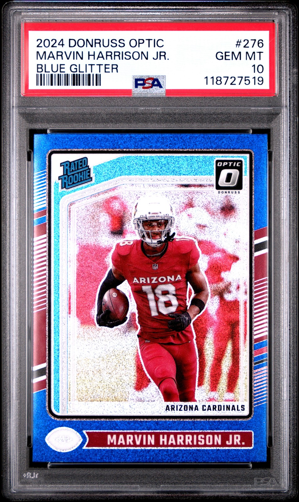 2024 Donruss Optic Marvin Harrison JR. #276 Blue Glitter PSA 10 Rated Rookie