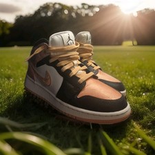 Air Jordan 1 Mid SE Shoes Sneakers Youth Kid Sz 5 Y Women 6.5 Pink Black White