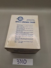 NOS Box Arch Crown Metal Buttonfast Jewelry Tags tamperproof