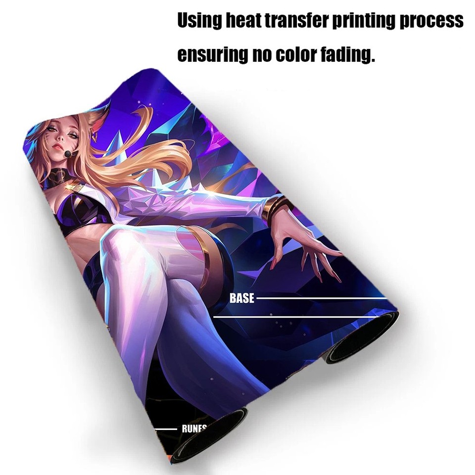 KDA Ahri Riftbound Playmat League of Legends Playmat+Bag Card Game Mat ...