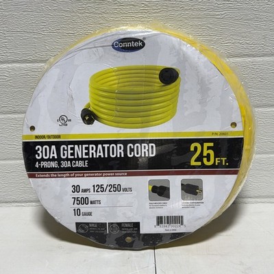 Conntek 20601 L14-30 Generator Extension Cord (25 Feet) 25 - Feet, Yellow 