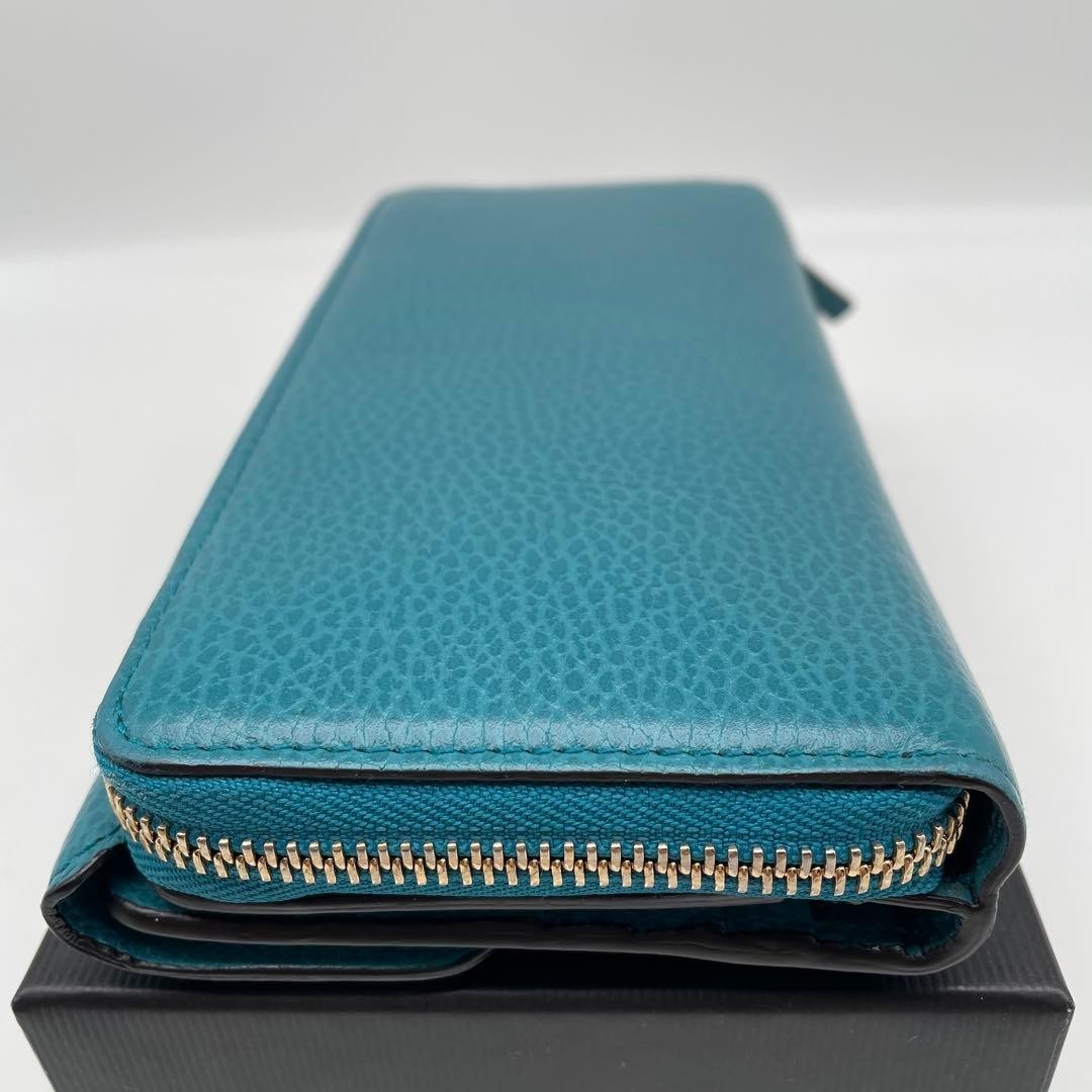 GUCCI Long Wallet Interlocking Double Hook Leathe… - image 20