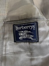 Vintage Burberry London Sport Coat Blazer 44R Multi Color Checkered