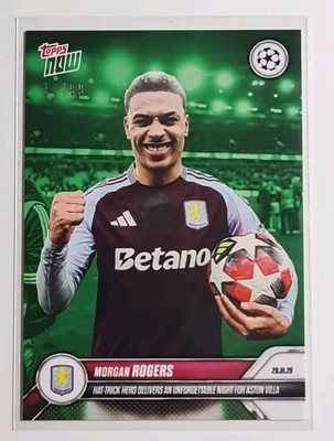 Topps NOW UCL 2024/25 - Card 086 - Morgan Rogers - Aston Villa - GREEN