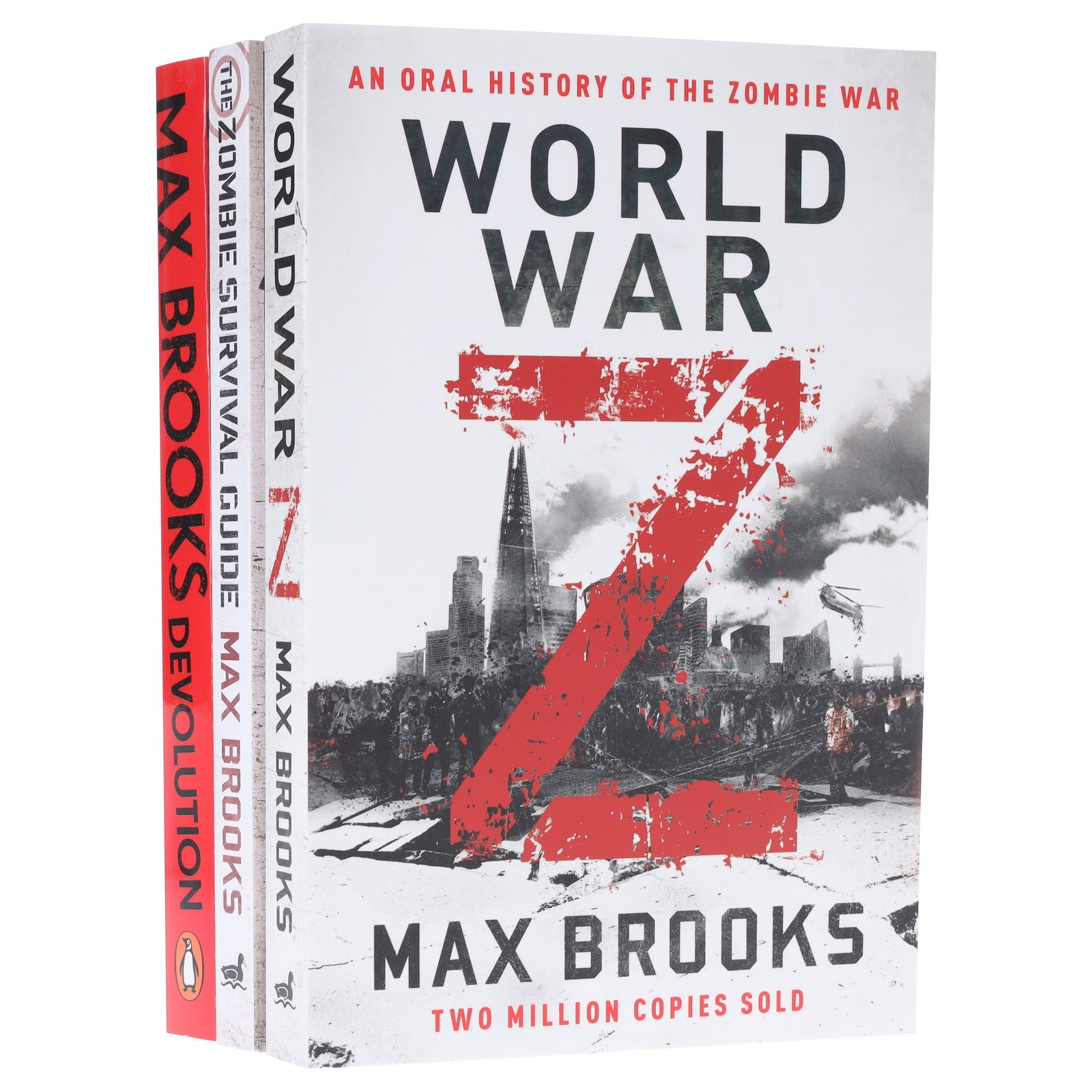 Prelude Books Light Max Brooks: World War Z, The Zombie Survival Guide & Devolution 3 Books Collection Set - Fiction - Paperback - Image 3