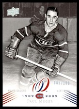 2008-09 Upper Deck Montreal Canadiens Centennial PAUL MEGER 085/100 Montreal